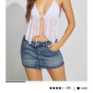 Garage Denim Micro Mini Skort